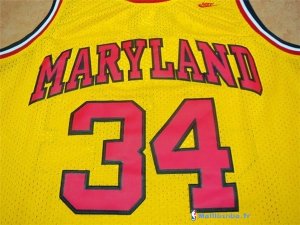 Maillot NCAA Pas Cher Maryland Leonard Kevin 34 Bias Jaune