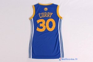 Maillot NBA Pas Cher Golden State Warriors Femme Stephen Curry 30 Bleu