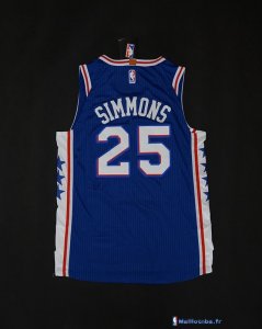 Maillot NBA Pas Cher Philadelphia Sixers Ben Simmons 25 Bleu 2017/18