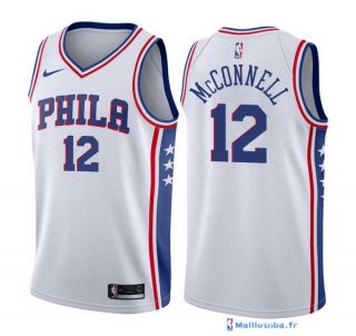 Maillot NBA Pas Cher Philadelphia Sixers T.J. McConnell 12 Blanc Association 2017/18