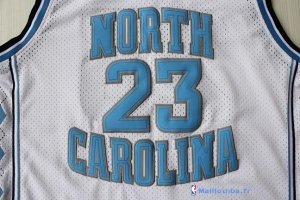 Maillot NCAA Pas Cher North Carolina Michael Jordan 23 Blanc