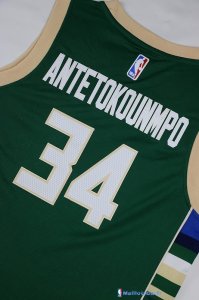 Maillot NBA Pas Cher Milwaukee Bucks Junior Giannis Antetokounmpo 34 Vert