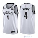 Maillot NBA Pas Cher Brooklyn Nets Jahlil Okafor 4 Blanc 2017/18