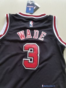 Maillot NBA Pas Cher Chicago Bulls Junior Dwyane Wade 3 Noir
