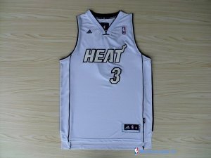 Maillot NBA Pas Cher Noël Miami Heat Wade 3 Blanc