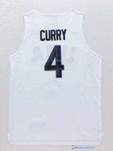 Maillot NBA Pas Cher USA 2016 Curry 4 Blanc