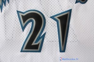 Maillot NBA Pas Cher Minnesota Timberwolves Kevin Garnett 21 Retro Blanc