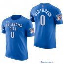 Maillot Manche Courte Oklahoma City Thunder Russell Westbrook 0 Bleu 2017/18