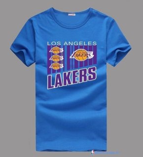 T-Shirt NBA Pas Cher Los Angeles Lakers Bleu 2
