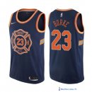 Maillot NBA Pas Cher New York Knicks Trey Burke 23 Nike Bleu Ville 2017/18