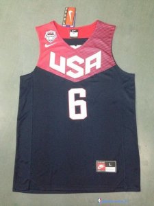 Maillot NBA Pas Cher USA 2014 Rose 6 Noir