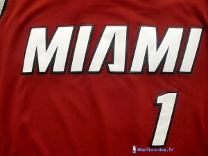 Maillot NBA Pas Cher Miami Heat Chris Bosh 1 Rouge Noir