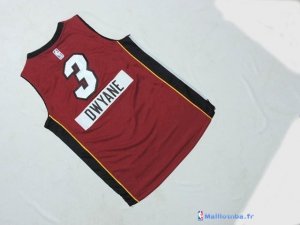 Maillot NBA Pas Cher Miami Heat Junior Dwyane 3 Rouge