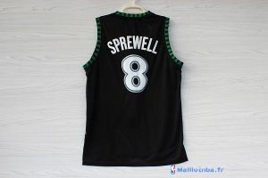 Maillot NBA Pas Cher Minnesota Timberwolves Latrell Sprewell 8 Retro Noir