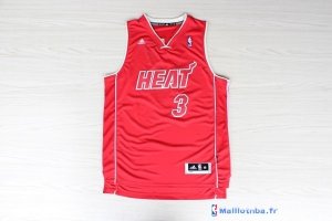 Maillot NBA Pas Cher Miami Heat Dwyane Wade 3 Rouge