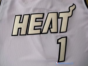 Maillot NBA Pas Cher Miami Heat Chris Bosh 1 Blanc