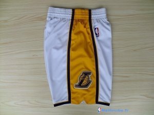 Pantalon NBA Pas Cher Los Angeles Lakers Blanc 01