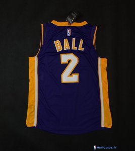 Maillot NBA Pas Cher Los Angeles Lakers Lonzo Ball 2 Purpura 2017/18