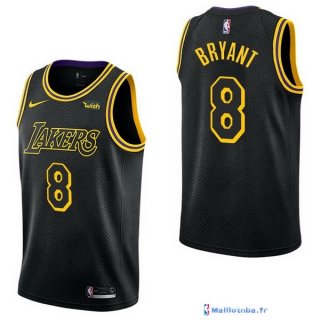 Maillot NBA Pas Cher Los Angeles Lakers Kobe Bryant 8 Noir 2017/18