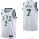 Maillot NBA Pas Cher Boston Celtics Jaylen Brown 7 Blanc Association 2017/18