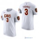 Maillot Manche Courte Cleveland Cavaliers Isaiah Thomas 3 Blanc 2017/18