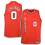 Portland Trail Blazers Damian Lillard Nike Red Hardwood Classics Swingman Jersey