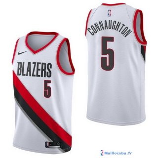 Maillot NBA Pas Cher Portland Trail Blazers Pat Connaughton 5 Blanc Association 2017/18