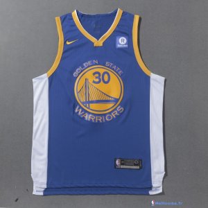 Maillot NBA Pas Cher Golden State Warriors Stephen Curry 30 Bleu 2017/18