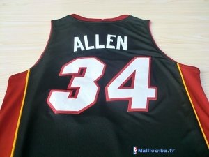 Maillot NBA Pas Cher Miami Heat Ray Allen 34 Noir Rouge