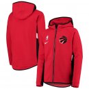 Toronto Raptors Nike Red Team Logo Showtime Performance Raglan Full-Zip Hoodie