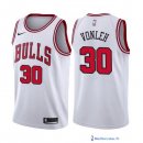 Maillot NBA Pas Cher Chicago Bulls Noah Vonleh 30 Blanc Association 2017/18