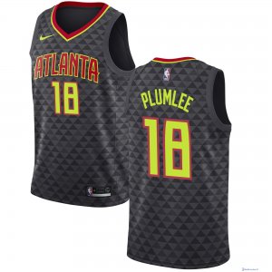 Maillot NBA Pas Cher Atlanta Hawks Miles Plumlee 18 Noir Icon 2017/18