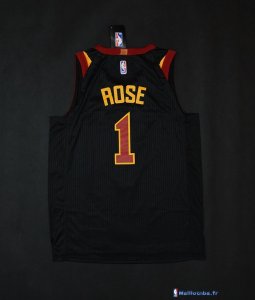 Maillot NBA Pas Cher Cleveland Cavaliers Derrick Rose 1 Noir 2017/18