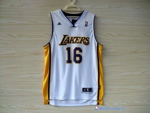 Maillot NBA Pas Cher Los Angeles Lakers Pau Gasol 16 Blanc