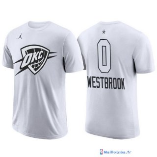 Maillot Manche Courte All Star 2018 Russell Westbrook 0 Blano