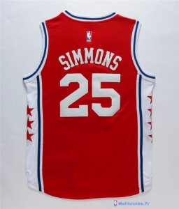 Maillot NBA Pas Cher Philadelphia Sixers 2016 Ben Simmons 25 Rouge