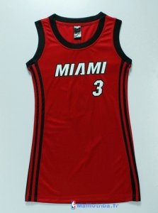 Maillot NBA Pas Cher Miami Heat Femme Dwyane Wadet 3 Rouge