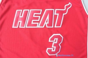 Maillot NBA Pas Cher Noël Rouge Miami Heat Wade 3