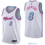 Maillot NBA Pas Cher Miami Heat Tyler Johnson 8 Nike Blanc Ville 2017/18