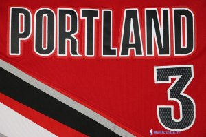 Maillot NBA Pas Cher Portland Trail Blazers 2016 C.J.McCollum 3 Rouge