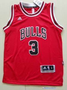 Maillot NBA Pas Cher Chicago Bulls Junior Dwyane Wade 3 Rouge