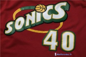 Maillot NBA Pas Cher Seattle Supersonics Shawn Kemp 40 Retro Rouge