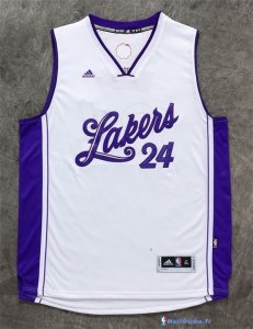 Maillot NBA Pas Cher Noël Los Angeles Lakers Bryant 24 Blanc