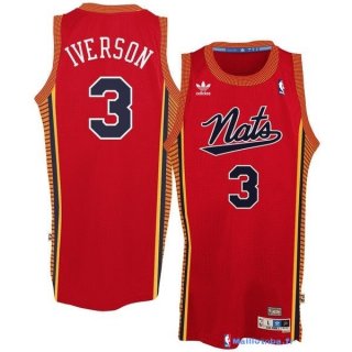 Maillot NBA Pas Cher Philadelphia Sixers Allen Iverson 3 Retro Rouge