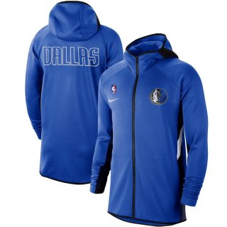 Dallas Mavericks Nike Blue Authentic Showtime Therma Flex Performance Full-Zip Hoodie