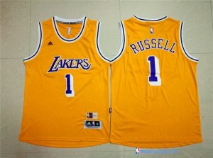 Maillot NBA Pas Cher Los Angeles Lakers D'Angelo Russell 1 Retro Bleu