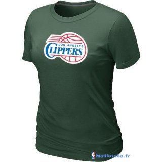 T-Shirt NBA Pas Cher Femme Los Angeles Clippers Vert Sombre