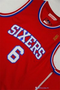 Maillot NBA Pas Cher Philadelphia Sixers Julius Erving 6 Rouge