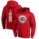 LA Clippers Paul George Fanatics Branded Red Team Playmaker Name & Number Pullover Hoodie