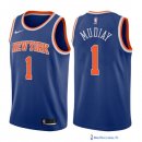 Maillot NBA Pas Cher New York Knicks Emmanuel Mudiay 1 Bleu Icon 2017/18